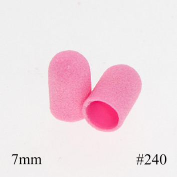 PACZKA Kapturki do pedicure 7mm gradacja 240 100szt Fabric Podo AlleMed Różowy Pink