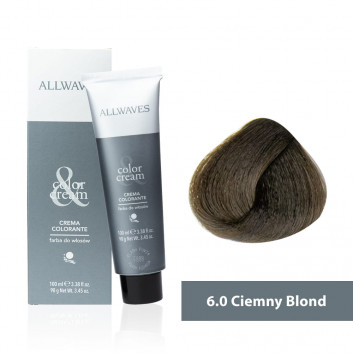 Farba do włosów Allwaves Cream Color intensywny ciemny blond 6.00 100 ml