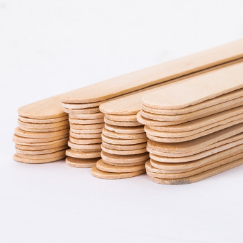 Szpatułki laryngologiczne drewniane jednorazowe do wosku depilacji AlleMed 100 szt