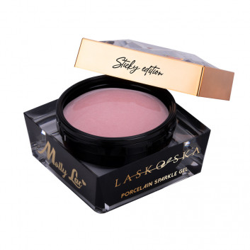 Żel budujący do paznokci Porcelain Sparkle Gel Sticky Edition Natural Pink Laskovska MollyLac 50g