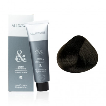 Farba do włosów Allwaves Cream Color intensywny jasny brąz 5.00 100 ml