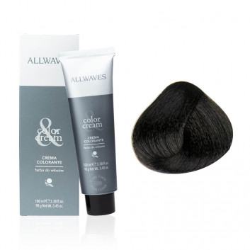 Farba do włosów Allwaves Cream Color intensywny średni brąz kolor 4.00 100 ml