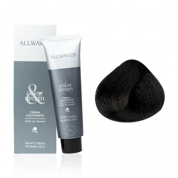 Farba do włosów Allwaves Cream Color intensywny ciemny brąz kolor 3.00 100 ml