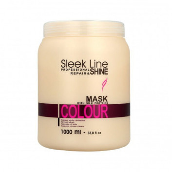 Maska do włosów z jedwabiem Stapiz Sleek Line Colour 1000 ml
