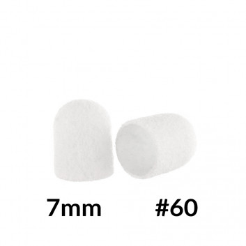 Kapturki do pedicure 7 mm gradacja 60 10 szt Fabric Podo AlleMed Biały White