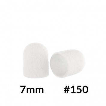 Kapturki do pedicure 7 mm gradacja 150 10 szt Fabric Podo AlleMed Biały White