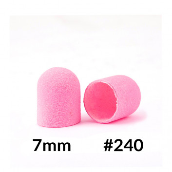 Kapturek kapturki ścierne do pedicure Fabric PODO Pink Różowy 7mm 10 sztuk gradacja 240