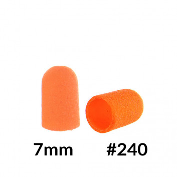 Kapturki do pedicure 7 mm gradacja 240 10 szt Fabric Podo Pomarańczowy Orange