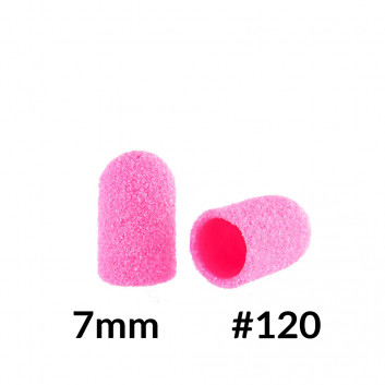 PACZKA Kapturki do pedicure 7 mm gradacja 120 10 szt ABS Podo AlleMed Różowy Pink
