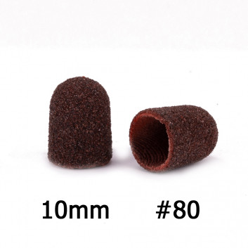 Kapturki do pedicure 10 mm gradacja 80 100 szt AlleMed Brązowy Brown