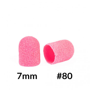Kapturki do pedicure 7 mm gradacja 80 10 szt Fabric Podo AlleMed Różowy Pink