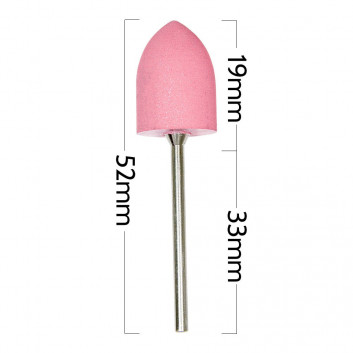 Frez gumowy różowy ball shape srebrny trzpień