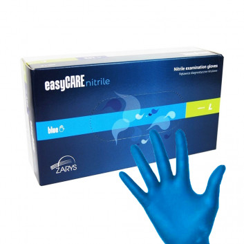 Rękawiczki jednorazowe nitrylowe diagnostyczne i ochronne Easycare nitrile Blue rozmiar L niebieskie 100 szt