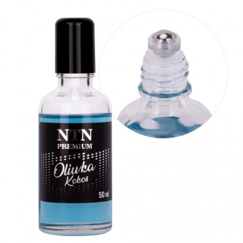 Oliwka regenerująca skórki i paznokcie roller ball z kulką NTN Premium o zapachu kokosa 50 ml