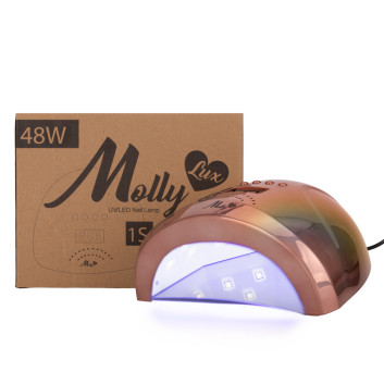 Lampa do paznokci UV/LED 48w Molly Lux 1S do lakierów hybrydowych i żeli Holo Gold
