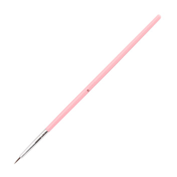 Pędzelek do zdobień różowy plastikowy długość włosia 11mm