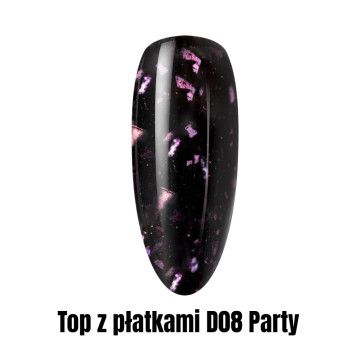Top LED/UV no wipe z płatkami Drop Flakes Party 1kg