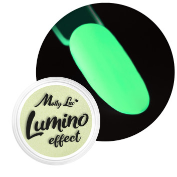 Pyłek do paznokci świecący w ciemności MollyLac Lumino Effect Nr 2