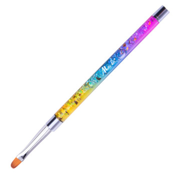 Pędzelek do żelu owalny Pro Gel Rainbow MollyLac Nr 6