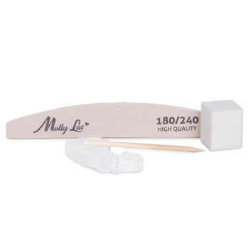 Pakiet Safe Standard do stylizacji paznokci pilnik MollyLac 180/240