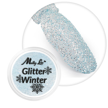 Pyłek do paznokci MollyLac Glitter Winter 1g Nr 3