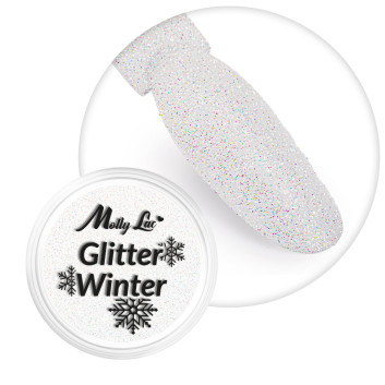Pyłek do paznokci MollyLac Glitter Winter 1g Nr 8
