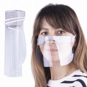 Elastyczna pół przyłbica osłona maska na usta nos wielokrotnego użytku uniwersalna szara szyta