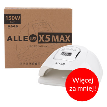 120szt x Lampa do paznokci UV/LED 150W do lakierów hybrydowych żelowych AlleLux X5 MAX biała