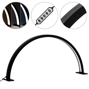 Lampa kosmetyczna LED łuk 35W biurkowa bezcieniowa czarna rozmiar L HQ-75X