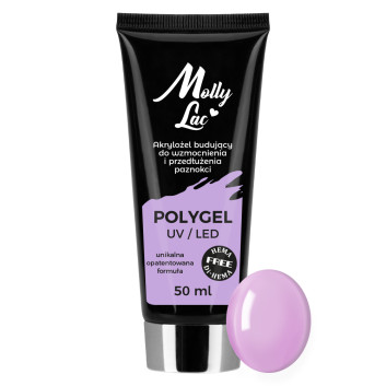 Polygel akrylożel budujący MollyLac HEMA/Di-HEMA Free Wild Orchid 50ml Nr 26