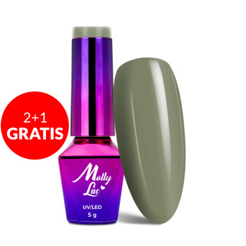 2+1gratis Lakier hybrydowy MollyLac Pure Nature Pastel glade 5g Nr 106
