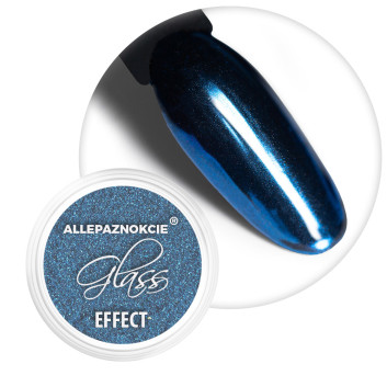 Pyłek lustrzany efekt do zdobień paznokci Glass Effect Blue Nr 8