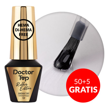 50+5gratis Rubber Doctor Top Molly Nails kauczukowy samonaprawiający się top no wipe HEMA free clear 10g