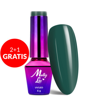 2+1gratis Lakier hybrydowy MollyLac Rest & Relax Green to me! 5g nr 92