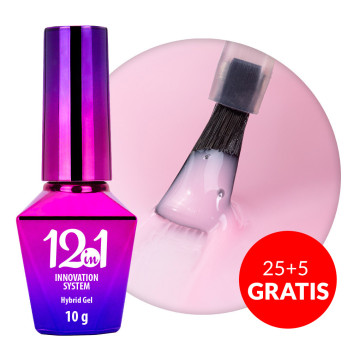 25+5gratis Baza 12in1 Innovation Hybrid Gel - MollyLac Candy Pink 10g