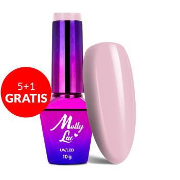 5+1gratis Lakier hybrydowy MollyLac I'm the Nudelover Nudematic 10g Nr 522