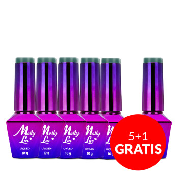 5+1gratis Lakier hybrydowy MollyLac Rest & Relax Green to me! 10g nr 92