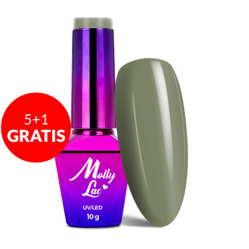 5+1gratis Lakier hybrydowy MollyLac Pure Nature Pastel glade 10g Nr 106