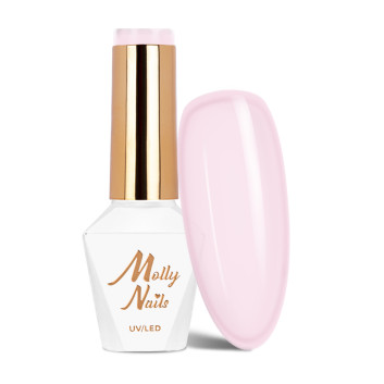 Lakier hybrydowy Molly Nails French Manicure Pink Nude Hema/di-Hema free 8g Nr 135