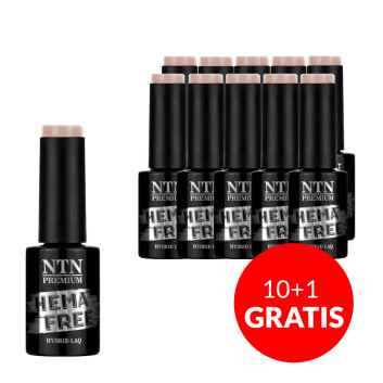 10+1gratis Lakier hybrydowy NTN Premium Topless Collection HEMA/Di-HEMA Free 5g Nr 13