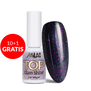 10+1gratis Top Glam Shine no wipe AlleLac Glow 7g