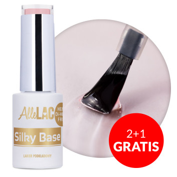 2+1gratis Rubber Silky Base AlleLac Gentle Kiss Nr 2 baza twarda kauczukowa Hema/di-Hema free 5g