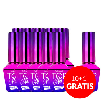 10+1gratis Top Milky MollyLac White mleczny no wipe bez przemywania HEMA/Di-HEMA Free 10 g