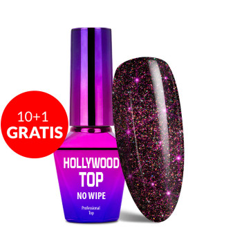 10+1gratis Top no wipe Hollywood MollyLac Picante do lakierów hybrydowych 10g