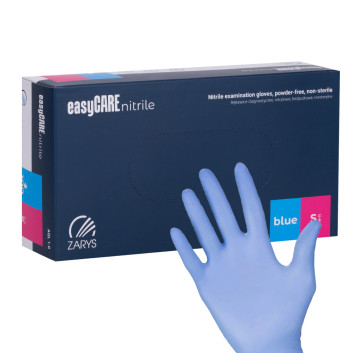 Rękawiczki jednorazowe nitrylowe diagnostyczne i ochronne Easycare nitrile Blue rozmiar S niebieskie 100 szt