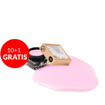 10+1gratis Żel budujący HEMA/Di-HEMA Free z olejkiem z drzewa herbacianego MollyLac HerbaLine Sugar Pink by Gosia Kruś 5g