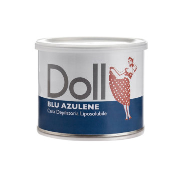 Wosk do depilacji w puszce do depilacji paskowej Xanitalia Doll Blu Azulene azulenowy 400ml