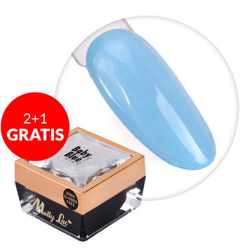 2+1gratis Żel do zdobień Ombre Gel paint gel ombre ornamenty MollyLac Baby Blue HEMA/Di-HEMA Free Nr 11 5g