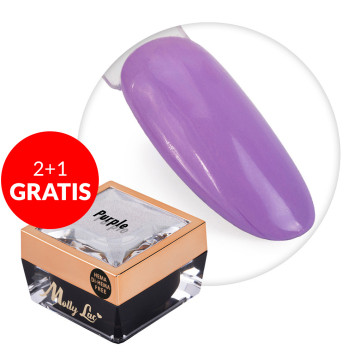 2+1gratis Żel do zdobień Ombre Gel paint gel ombre ornamenty MollyLac Purple HEMA/Di-HEMA Free Nr 19 5g