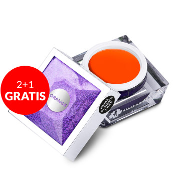 2+1gratis Żel do zdobień Artistic Gel paint gel ombre Allepaznokcie Art Orange Pomarańczowy HEMA /Di-HEMA free 5g Nr 19